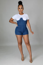 Load image into Gallery viewer, Patchwork Denim Romper
