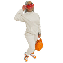 Load image into Gallery viewer, Solid Hooded Sweatshirt Jogger Pants Suit
