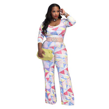 Load image into Gallery viewer, Triangle Printed Wide Leg Jumpsuit
