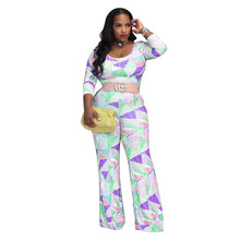 Load image into Gallery viewer, Triangle Printed Wide Leg Jumpsuit
