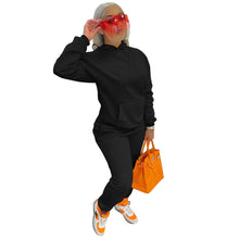 Load image into Gallery viewer, Solid Hooded Sweatshirt Jogger Pants Suit
