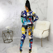 Load image into Gallery viewer, Graffiti Fitness Jumpsuit
