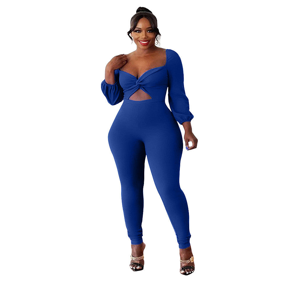 Low cut pantsuit on sale